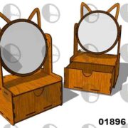 طرح لیزر میز آرایش کوچک