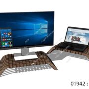 طرح میز لپ تاپ و مانیتور