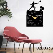 طرح لیزر ساعت دیواری بدمینتون