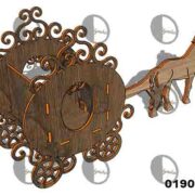 طرح لیزر اسب و کالسکه