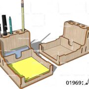طرح لیزر جامدادی و کاغذ یادداشت و کارت ویزیت
