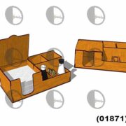 طرح لیزر جای دستمال و نمکدان