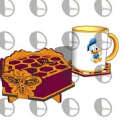 طرح لیزر زیرلیوانی زنبور عسل