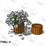 طرح لیزر باکس گل دایره