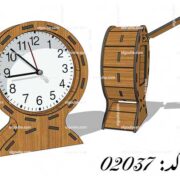 طرح برش لیزر ساعت رومیزی