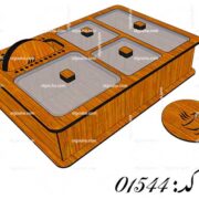 طرح برش لیزر جعبه پذیرایی و زیر لیوانی