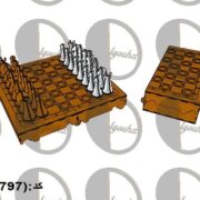 طرح لیزر شطرنج با جعبه