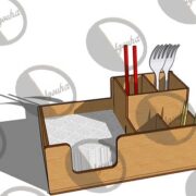 طرح لیزر نظم دهنده میز رستوران