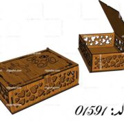 طرح برش لیزر جعبه کادو ولنتاین