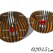 طرح لیزر جاشمعی 2 تایی دکوری