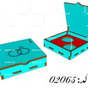 طرح لیزر باکس حلقه عروس و داماد