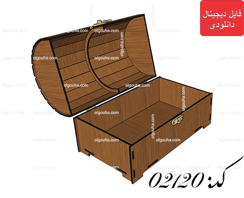 طرح برش لیزری صندوقچه جواهرات